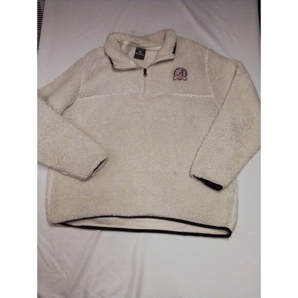 Women's Knights Athletic   White Sherpa Pullover 1/4 Zip Size 16/18 - Picture 2 of 15